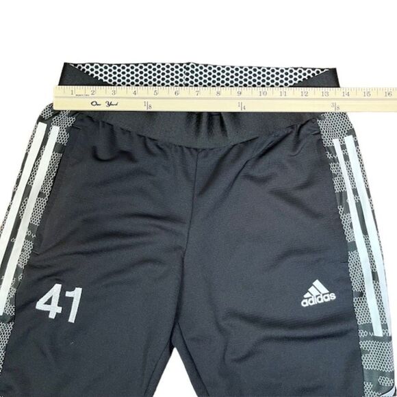 ADIDAS WOMEN CONDIVO 21 TRAINING PANT Black 3 Stripe Camo Size Small - Picture 4 of 15